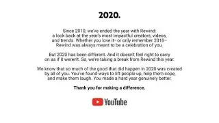 Youtube Rewind is cancelled
