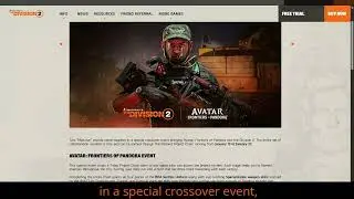 Avatar: Frontier of Pandora Event UbiSoft - Tom Clancy's The Division 2