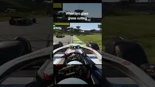 F1 25 He went grass cutting #gameplay #f1 #shorts #subscribe