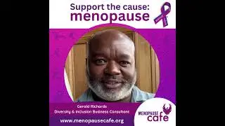 Gerald Richards with the Menopause Awareness Ribbon #worldmenopauseday
