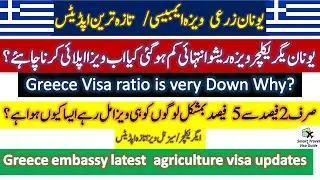Zarai visa nai lag rahy pakistan me, Why Greek embassy is rejecting every visa, Unan visa ratio end,