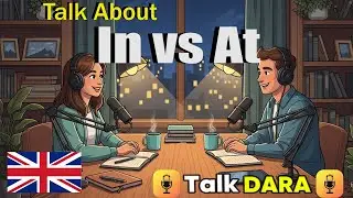 Learn English With Real Conversations Podcast | How to Use In vs At in English