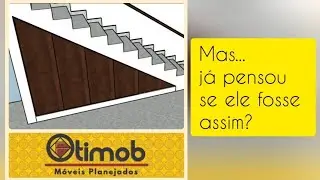 Fechando vão debaixo da escada com molduras e portas em MDF - Armário debaixo da escada