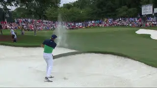 Jordan Spieth and Michael Greller's Lively Discussion Over Bunker Strategy | 2017 PGA Championship