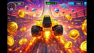 😱Monster truck racing Mega ramp cars| RAMP TRUCK IMPOSSIBLE 😱🚓💀#ramp #monster #truck #racing