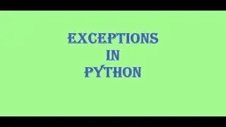 Exceptions in Python
