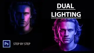 Simple Way To Apply a DUAL LIGHTING Effect In Photoshop Urdu / Hindi
