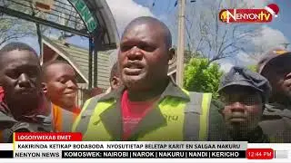 NAKURU BODA BODA LEADERS DEMAND JUSTICE AFTER SALGAA BUS