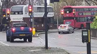 Here is the Bakerloop bus in Waterloo Sunday 7 December 2025