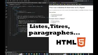 #2 Syntaxe html d&eacute;butant  : listes, titres, paragraphes, saut de ligne... [ tutoriel / demo HTML5 ]