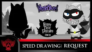 Speed Drawing Request: Happy Tree Friends Fanon - Catchy | Mobebuds Style (Princess-Josie-Riki)