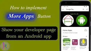 How to implement More Apps feature in android applications. Add button to display more apps.