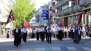 17. mai på Strømmen 2024: Sagdalen skole, Strømmen og Skjetten skolekorps, Sentrumkirken Brass, etc.