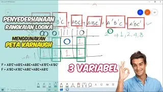 Penyederhanaan rangkaian logika 3 variabel menggunakan karnaugh map | karnaugh map 3 variabel