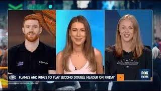 Kiera Rowe and Angus Glover on Fox Sports News