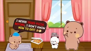 #BDB73 |Never Had Pizza?! Tony’s FIRST BITE Reaction! 🤣🔥| peachgoma| bubu dudu buddies
