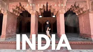 Red Fort or Agra Fort, India #travelvlog #india