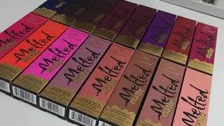 TooFaced Melted Matte Liquid Lipstick Lip Swatches (16 shades)