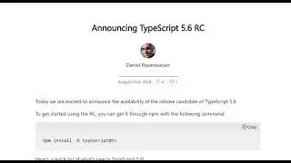 TypeScript 5.6 RC key points