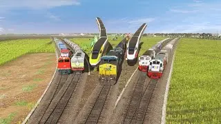 IMPOSSIBLE JUMP! High Speed Train Descends from Sky 😱