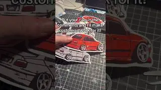 Put your car in the comments and I will draw it!#carshorts #art #bmw #e36 #stickers #artwork #artist