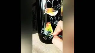 bottle art .....more fun when I make it ...#bottleart #reel #acrylicpaints #painting #homedecor