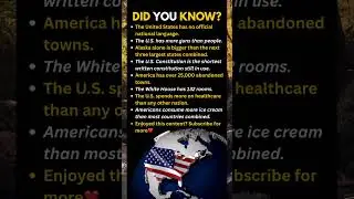 Amazing Facts About U.S.A🇺🇸