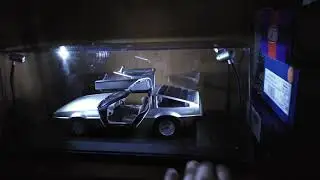 My new Autoart DeLorean DMC-12 in LED display case