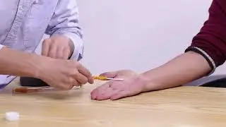 Photocatalyst application - After quick spray (Human hand)
