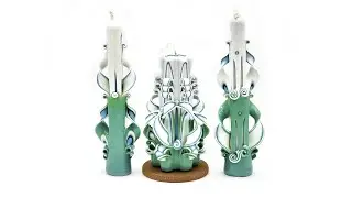 Wonderful Carved Candle Set 