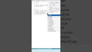 Count the length of list in PYTHON #LearnCS #CODING #PYTHON #YTSHORTS #codewithharry