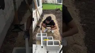 building a modern planter bed out of cinderblocks! 🧱🌿