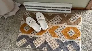 Review of Color and Geometry Door Mat - using it on carpet #amazonfinds