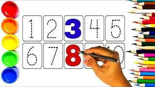 Counting practice 1-10 | 1-10 numbres counting with colours | counting class for kids day - 7