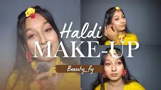 Haldi makeup look with affordable product || haldi look || bridal series || #beautyfy #makeup 