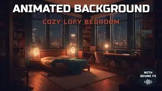 Cozy LOFI Bedroom - Animated Background for Twitch Streaming.
