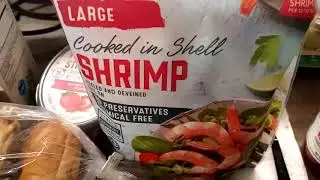 Counter Cooking: Pizza Hot Sauce, Shrimps, Strawbear Spread, Cinman Bagel, Sauerkraut, Fruit & Crack