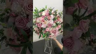 Wedding Table Centerpiece Ball Artificial Rose Floral Arrangement #floraldesign #table #wedding #diy