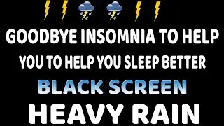 ⚡ Pure Rain Noise | 10 Hours of Black Screen Thunderstorm for Sleeping & Mind Clarity