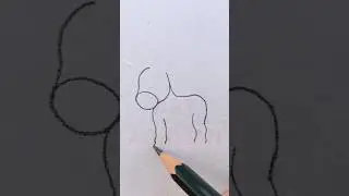 Easy Donkey Drawing #shorts #shortvideo #youtubeshorts #shortsfeed #viralshorts #art #drawing #video