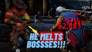 Gunslinger Erron Black DESTROYS bosses in White Lotus Tower! MUST SEE! MK Mobile