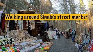 Walking tour to the Sinaia's street market, Romania