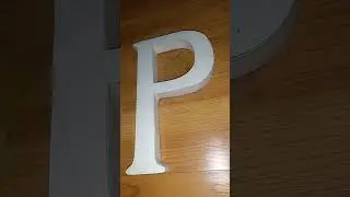 DIY 3D Letter P || Times New Roman || Cardboard | #Shorts