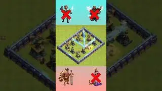 heroes vs hidden Tesla + builder's hut #clash #clashofclans #games #pekka