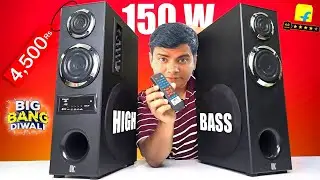Best 150W Bluetooth Tower Speaker - UIC 6101 PR Unboxing & Review | Under 4500 Rs