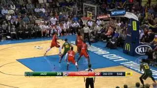 Derrick Favors Full Game Highlight VS Oklahoma City Thunder (14Points,10Rebounds)