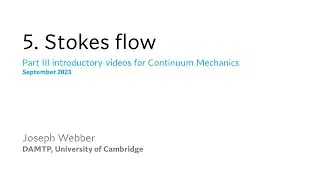 5.  Stokes flow