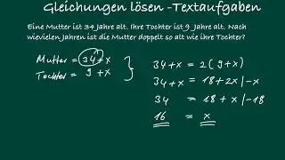 Gleichungen - Textaufgaben mit L&ouml;sungen