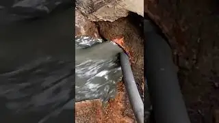 Pipe cleaning process with water force