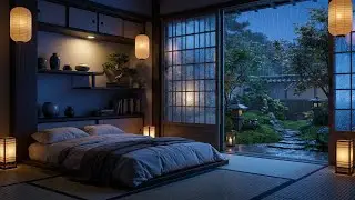 Sleep Better: Rain Sounds in Japanese House, Rainy Garden View for Deepest Slumber 🌧️🛌